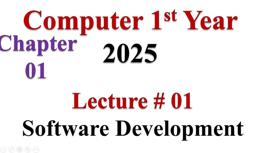 Computer 1st year 2025 Chapter no 1 Lecture No 1 Topic Introduction to Software Development