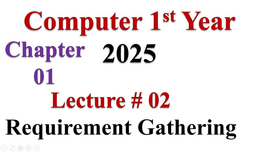Computer 1st year 2025 Chapter no 1 Lecture No 2 Topic Requirement Gathering