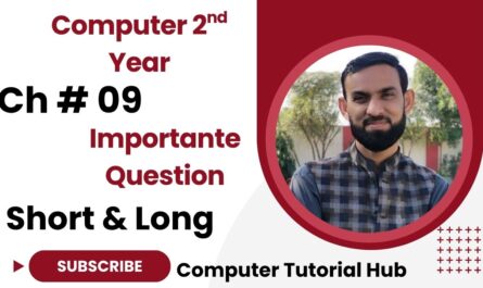 Computer 2nd Year Chapter no 09 Short and Long Question