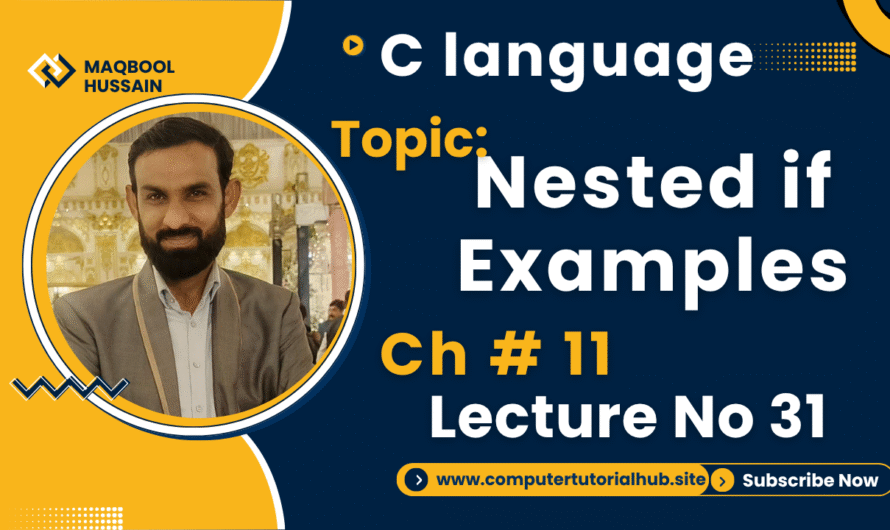 Lecture 31 Nested if Examples