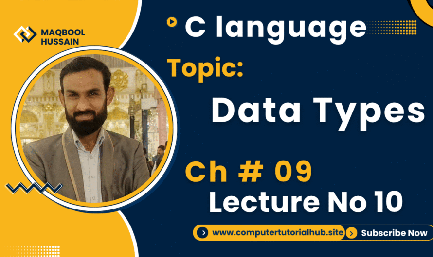 Lecture 10 Data Types