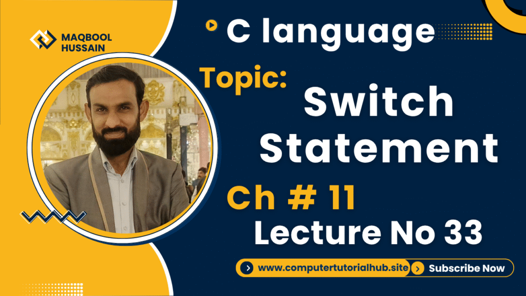 Lecture 33 Switch Examples
