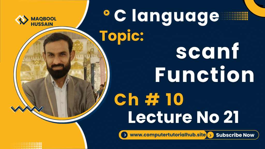 Lecture 21 scanf Function