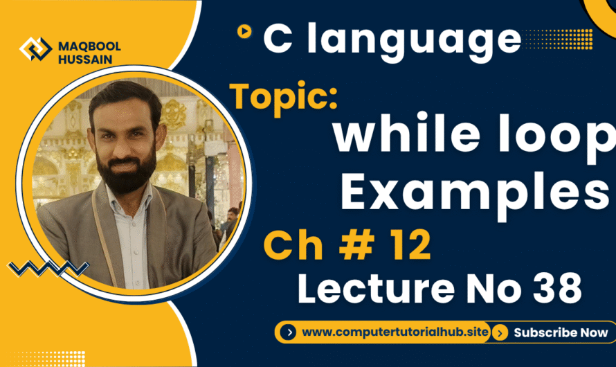 Lecture 38 while loop Examples