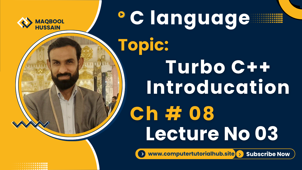 Lecture 3 Turbo C++ Intro Steps to create a C program