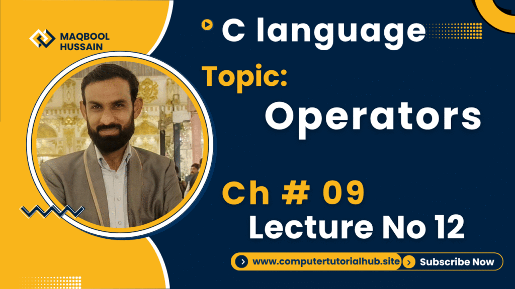 Lecture 12 Operators