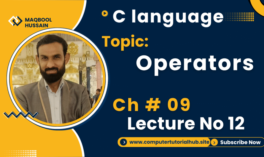 Lecture 12 Operators