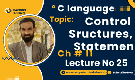 Lecture 25 Control Sructures if Statement