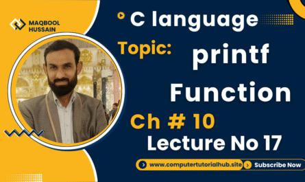Lecture 17 printf Function