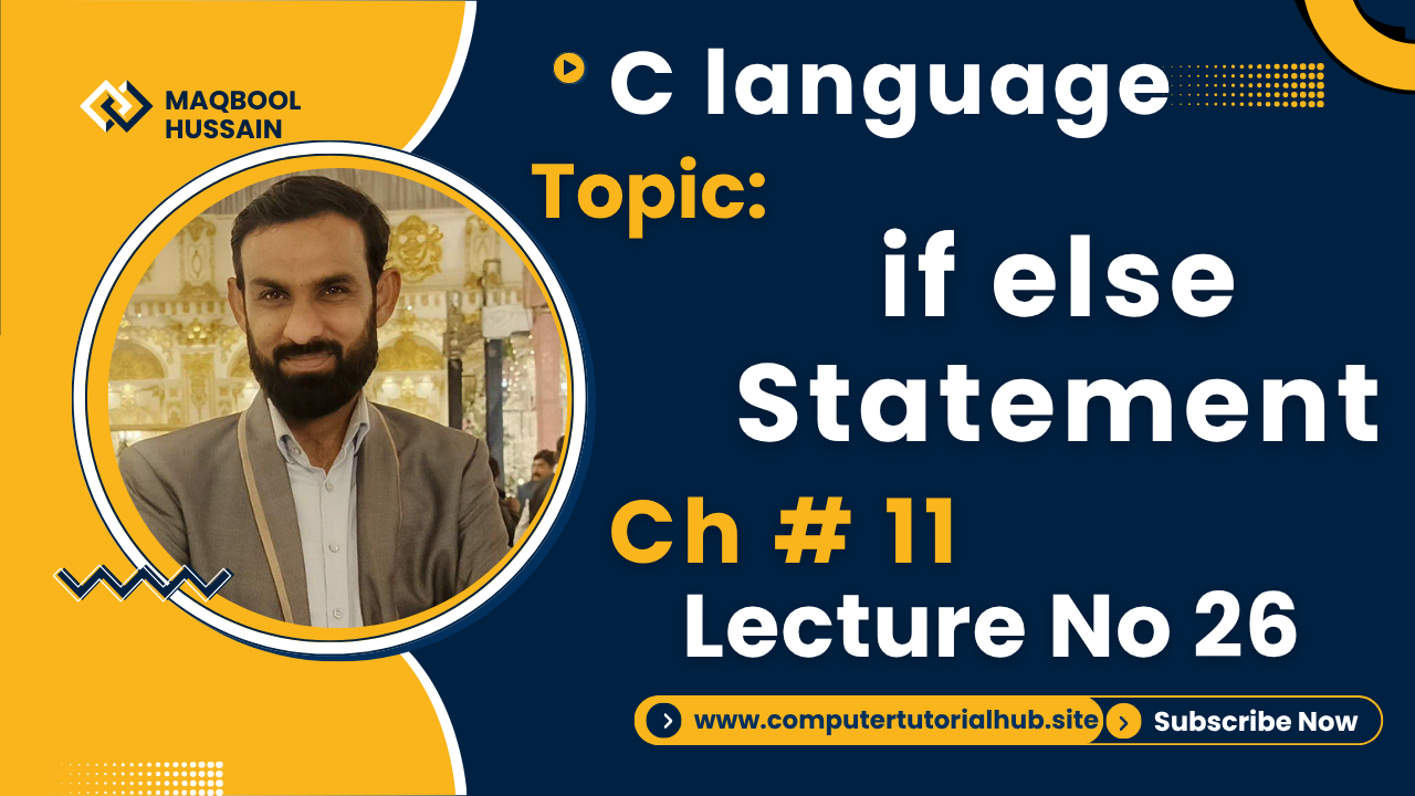 Lecture 26 if else Statement