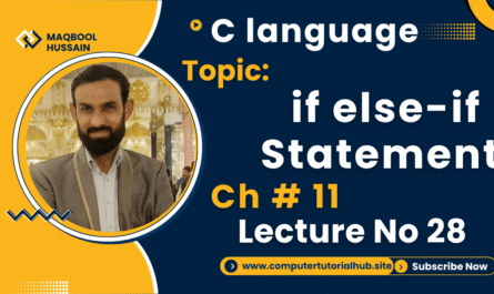 Lecture 28 if else-if Statement