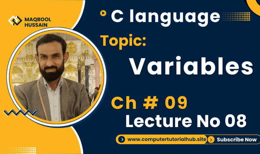 Lecture 8 Variables Declaration Initialization