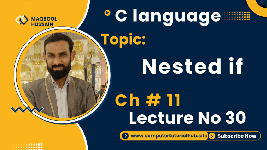 Lecture 30 Nested if