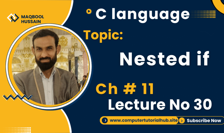 Lecture 30 Nested if