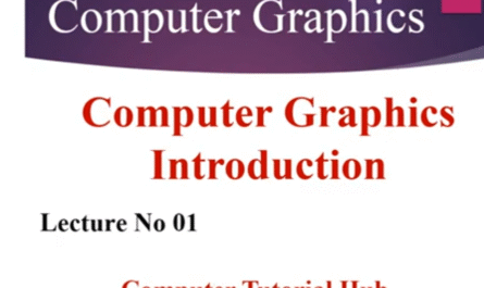 Computer Graphics Introduction lecture no 01