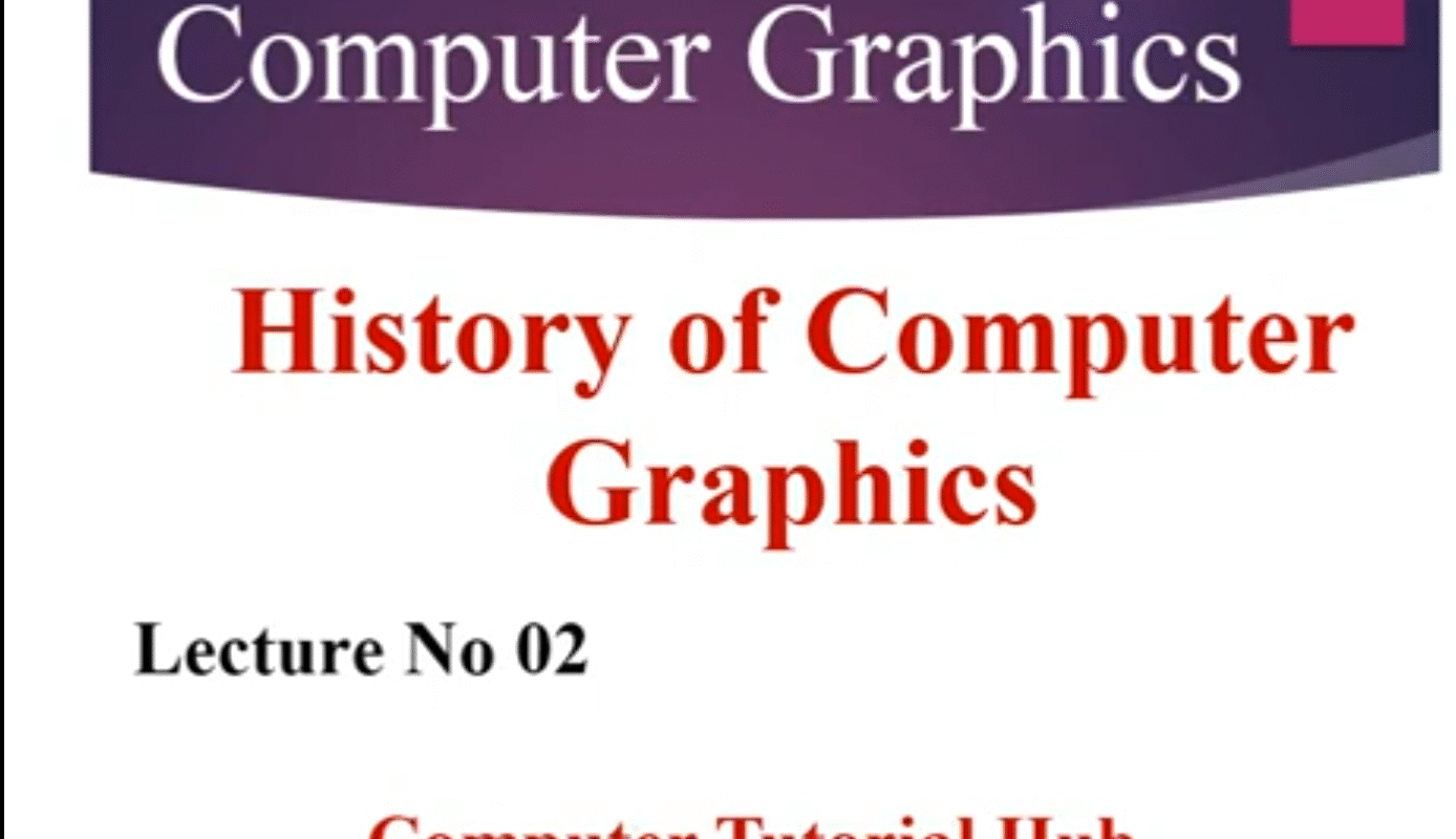 Computer Graphics Lecture no 02 History of Computer Graphics
